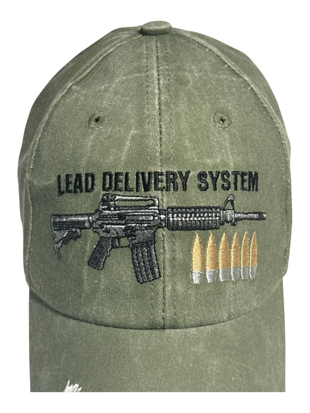 Lead Delivery System Embroidered Olive Baseball Cap